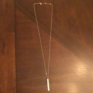Chloe and Isabel Silver Pavé Bar Pendant Necklace